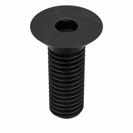 Socket Flat Head Screw: 1/2"-13 Thread Size, 1 in Lg, Flat, Black Oxide, Steel, 5/16 in Drive, 50 PK