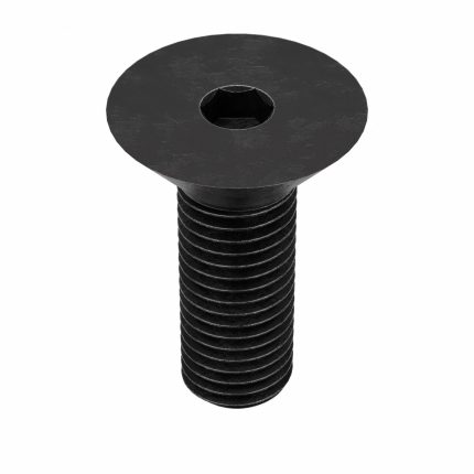 Socket Flat Head Screw: 5/16"-24 Thread Size, 5/8 in Lg, Flat, Black Oxide, Steel, 100 PK