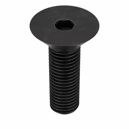 Socket Flat Head Screw: 5/16"-24 Thread Size, 3/4 in Lg, Flat, Black Oxide, Steel, 100 PK