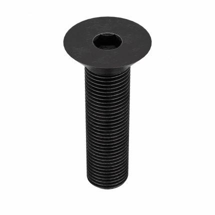 Socket Flat Head Screw: 1/2"-20 Thread Size, 1 1/2 in Lg, Flat, Black Oxide, Steel, 50 PK