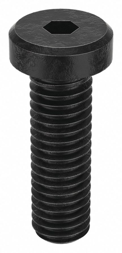 Socket Head Cap Screw: #10-32 Thread Size, 5/8 in Lg, Low-Profile Std, Black Oxide, Steel, 100 PK