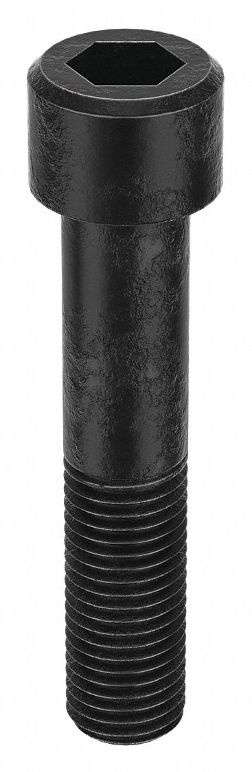 Socket Head Cap Screw: M24-3 Thread Size, 120 mm Lg, Std, Black Oxide, Alloy Steel, 10 PK