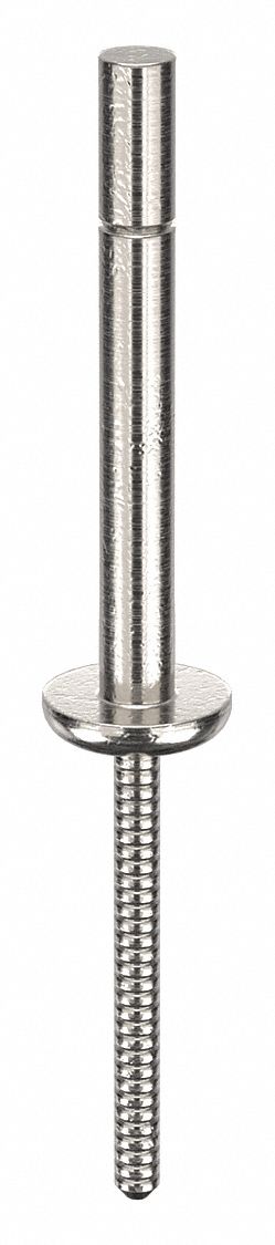 Blind Rivet,1 37/200" L,3/16" dia,PK500: Inch, 1 3/16 in Overall Lg, 1 3/16 in Body Lg, 500 PK