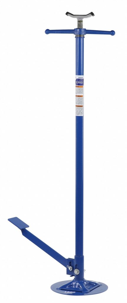OTC Support Stand: Manual Handle/Threaded Rod with T-Handle, Round, 0.75 ton Load Capacity, Steel