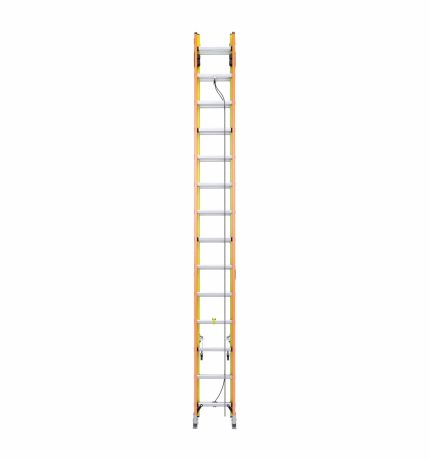 WERNER Extension Ladder: 28 ft Ladder Size, Fiberglass, 300 lb Load Capacity, 64 lb Wt, 2 Sections