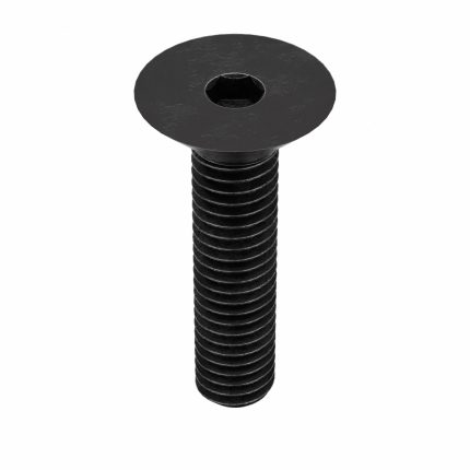 Socket Flat Head Screw: M3-0.5 Thread Size, 12 mm Lg, Flat, Black Oxide, Steel, Class 10.9, 100 PK