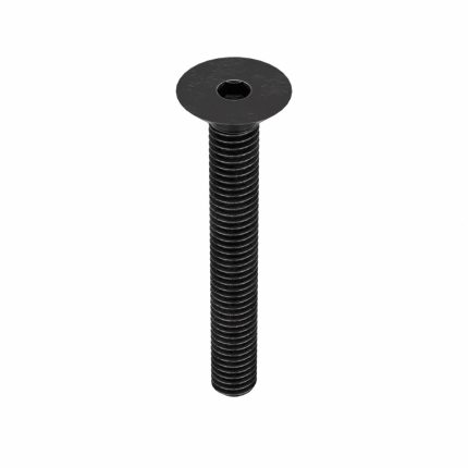 Socket Flat Head Screw: M3-0.5 Thread Size, 22 mm Lg, Flat, Black Oxide, Steel, Class 10.9, 100 PK
