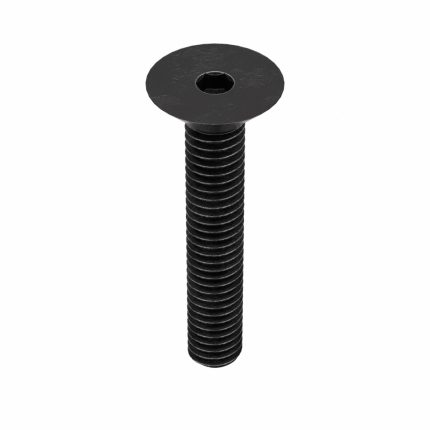Socket Flat Head Screw: M4-0.7 Thread Size, 22 mm Lg, Flat, Black Oxide, Steel, Class 10.9, 100 PK