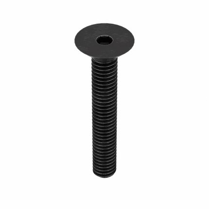 Socket Flat Head Screw: M4-0.7 Thread Size, 25 mm Lg, Flat, Black Oxide, Steel, Class 10.9, 100 PK
