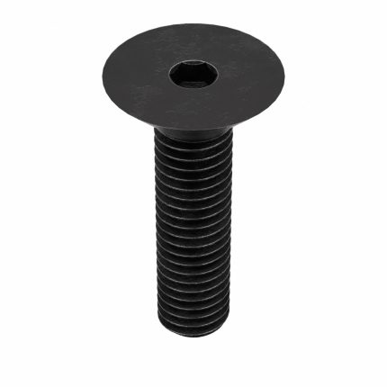 Socket Flat Head Screw: M5-0.8 Thread Size, 18 mm Lg, Flat, Black Oxide, Steel, Class 10.9, 100 PK