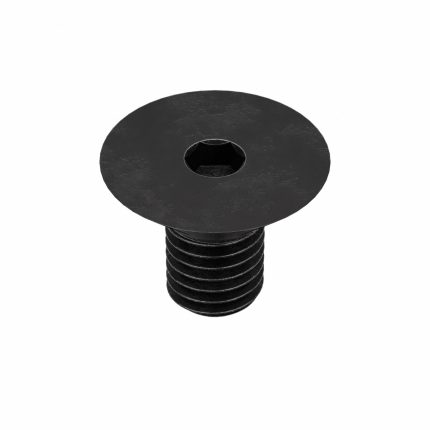 Socket Flat Head Screw: M10-1.5 Thread Size, 12 mm Lg, Flat, Black Oxide, Steel, Class 10.9, 25 PK