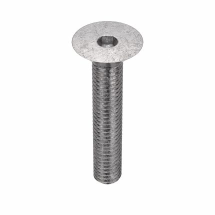 Socket Flat Head Screw: M3-0.5 Thread Size, 16 mm Lg, Flat, Plain, Stainless Steel, 316, 100 PK