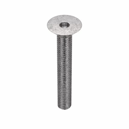 Socket Flat Head Screw: M3-0.5 Thread Size, 20 mm Lg, Flat, Plain, Stainless Steel, 316, 100 PK