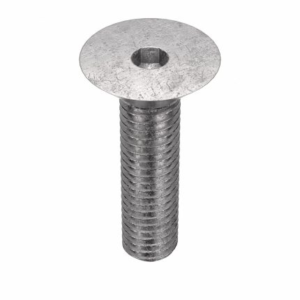 Socket Flat Head Screw: M5-0.8 Thread Size, 18 mm Lg, Flat, Plain, Stainless Steel, 18-8, 50 PK