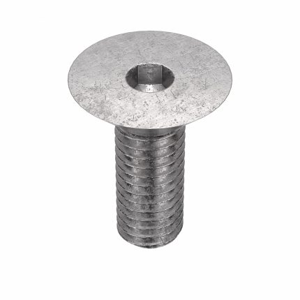 Socket Flat Head Screw: M6-1 Thread Size, 14 mm Lg, Flat, Plain, Stainless Steel, 18-8, 50 PK