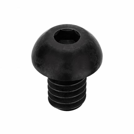 Socket Head Cap Screw: M2-0.4 Thread Size, 3 mm Lg, Button, Black Oxide, Steel, Class 10.9, 10 PK