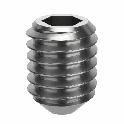 Socket Set Screw: M3x0.5 Thread Size, 4 mm Overall Lg, Cup pt, Stainless Steel, Plain, 100 PK