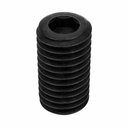 Socket Set Screw: M10x1.5 Thread Size, 20 mm Overall Lg, Cup pt, Steel, Black Oxide, Socket, 25 PK