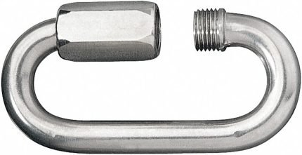 RONSTAN Connecting Link: Quick Link, 316 Stainless Steel, 1 1/16 in Overall Lg, 2 1/4 in Overall Wd