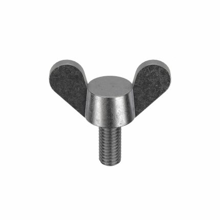 Thumb Screw: M5-0.80 Thread Size, Wing, Iron, Zinc Plated, 12 mm Lg
