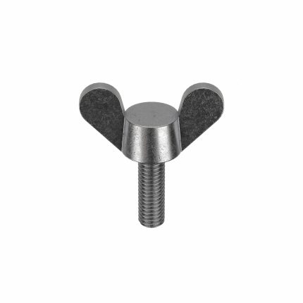 Thumb Screw: M5-0.80 Thread Size, Wing, Iron, Zinc Plated, 16 mm Lg
