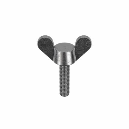 Thumb Screw: M5-0.80 Thread Size, Wing, Iron, Zinc Plated, 20 mm Lg
