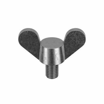 Thumb Screw: M10-1.50 Thread Size, Wing, Iron, Zinc Plated, 16 mm Lg
