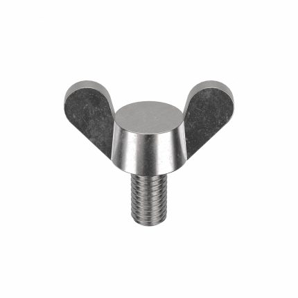 Thumb Screw: M5-0.80 Thread Size, Wing, 18-8 Stainless Steel, Plain, 10 mm Lg