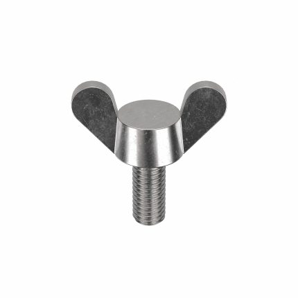 Thumb Screw: M5-0.80 Thread Size, Wing, 18-8 Stainless Steel, Plain, 12 mm Lg