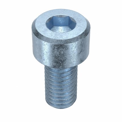Socket Head Cap Screw: M8-1.25 Thread Size, 16 mm Lg, Std, Zinc Plated, Steel, Class 12.9, 100 PK