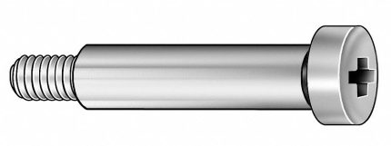 Shoulder Screw: Precision, 1/4"-20 Thr Size, 7/16 in Thr Lg, 5/8 in Shoulder Lg, Std, Plain, 5 PK