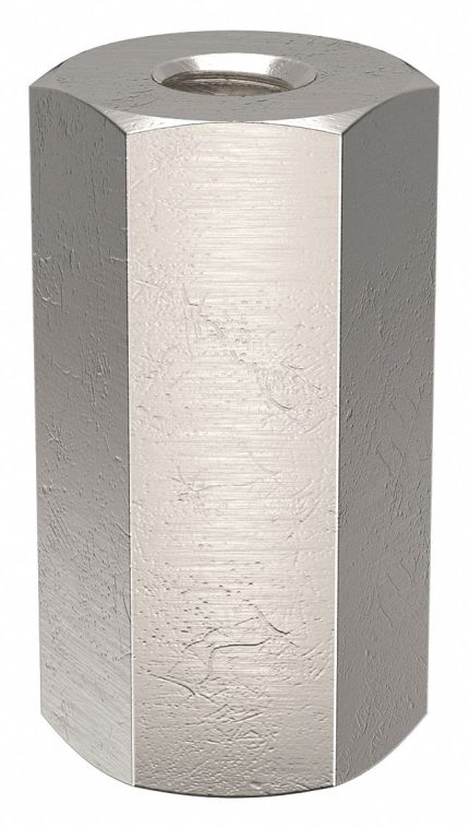 Standoff: #4-40 Thrd Sz, 3/16 in Lg, Hex, Aluminum, Plain, 1/4 in Hex Wd