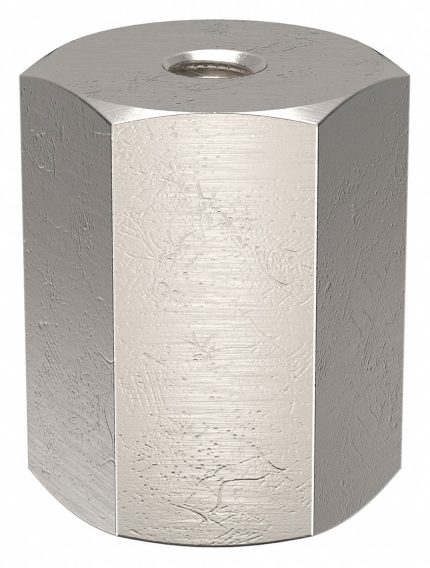 Standoff: #10-32 Thrd Sz, 3/8 in Lg, Hex, Aluminum, Plain, 3/8 in Hex Wd