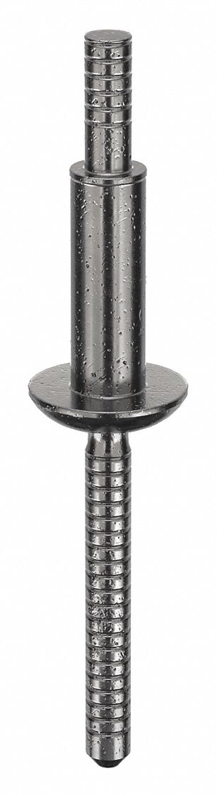 Blind Rivet,2.24399" L,0.25" dia,PK25: Inch, 2 1/4 in Overall Lg, 23/32 in Body Lg, Open End, 25 PK