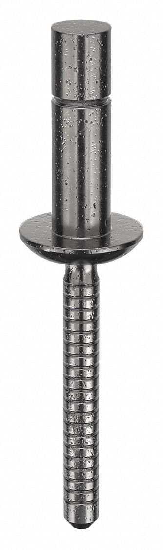 Blind Rivet,2.027 in L,0.25 in dia,PK25: Inch, 2 1/32 in Overall Lg, 9/16 in Body Lg, Dome, 25 PK