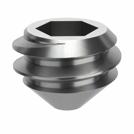 Socket Set Screw: 1/4"-20 Thread Size, 3/16 in Overall Lg, Cup pt, Stainless Steel, Plain, 100 PK