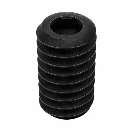 Socket Set Screw: #8-32 Thread Size, 5/16 in Overall Lg, Cup pt, Alloy Steel, Black Oxide, 100 PK