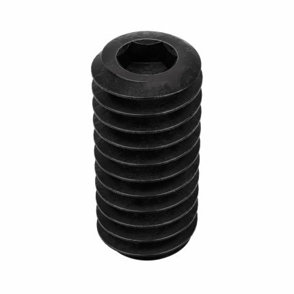Socket Set Screw: #8-32 Thread Size, 3/8 in Overall Lg, Cup pt, Alloy Steel, Black Oxide, 100 PK