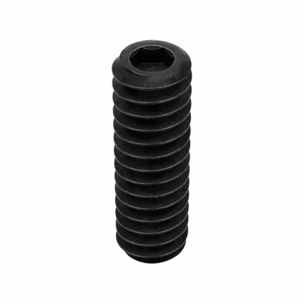 Socket Set Screw: #10-24 Thread Size, 5/8 in Overall Lg, Cup pt, Alloy Steel, Black Oxide, 100 PK