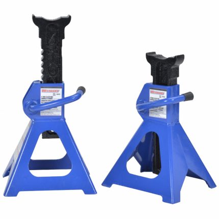 WESTWARD Vehicle Stand: Ratchet Handle, 4 ton Load Capacity, 20 1/4 in Max Extended Ht, Square, 2 PK