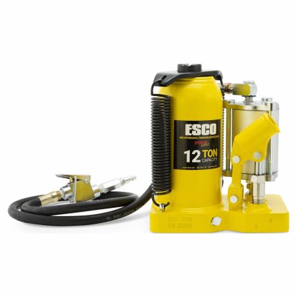 ESCO/EQUIPMENT SUPPLY CO Bottle Jack: Steel, Trigger, Air/Mechanical, 12 ton Load Capacity