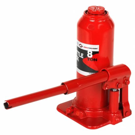AMERICAN FORGE & FOUNDRY Bottle Jack: Steel, Manual, Mechanical, 8 ton Load Capacity, 9 in Min Lift
