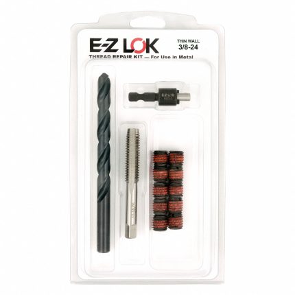 APPROVED VENDOR Self Locking Thread Insert: Thin Wall, 3/8"-24 Int Thrd Sz, 1/2"-13 Ext Thrd Sz