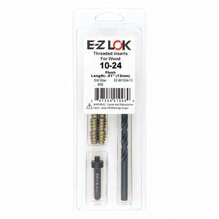 Thread Repair Kit: 0.429 in Dia, Zinc, Zinc
