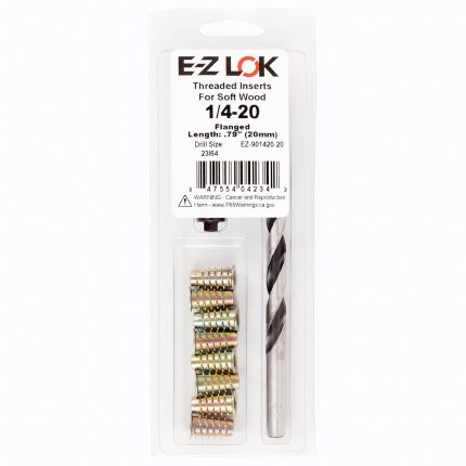 Thread Repair Kit: 0.25 in Dia, Zinc, Zinc