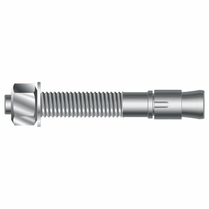 MKT FASTENING Grade 5 Wedge Anchor: 7 in Overall Lg, 5/8 in Dia, 5/8"-11 Thread Size, Steel, 20 PK