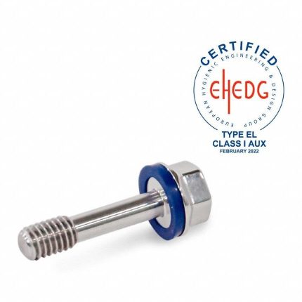 Narrow-Shaft Hygienic Hex Head Screws with Sealing Washer