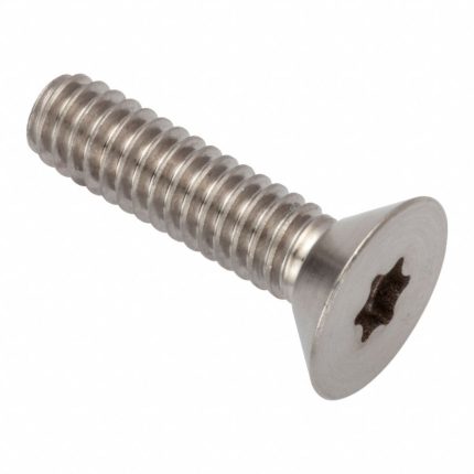 Socket Head Cap Screw: 1/4"-20 Thread Size, 1 in Lg, Flat, Plain, Stainless Steel, A286, T30 Drive