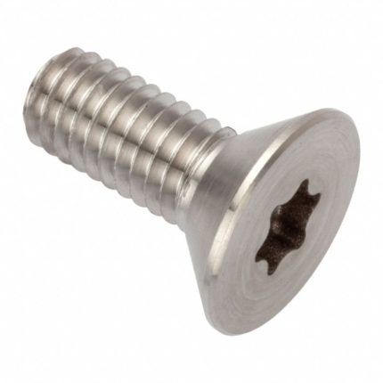 Socket Head Cap Screw: #10-32 Thread Size, 3/8 in Lg, Flat, Plain, Stainless Steel, A286, T25 Drive