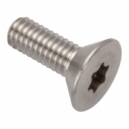 Socket Head Cap Screw: M4x0.7 Thread Size, 12 mm Lg, Flat, Plain, Stainless Steel, A286, T20 Drive